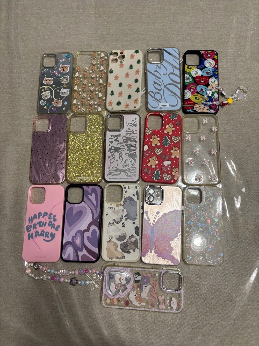 Assorted Pink and Multicolor Decorative iPhone Cases